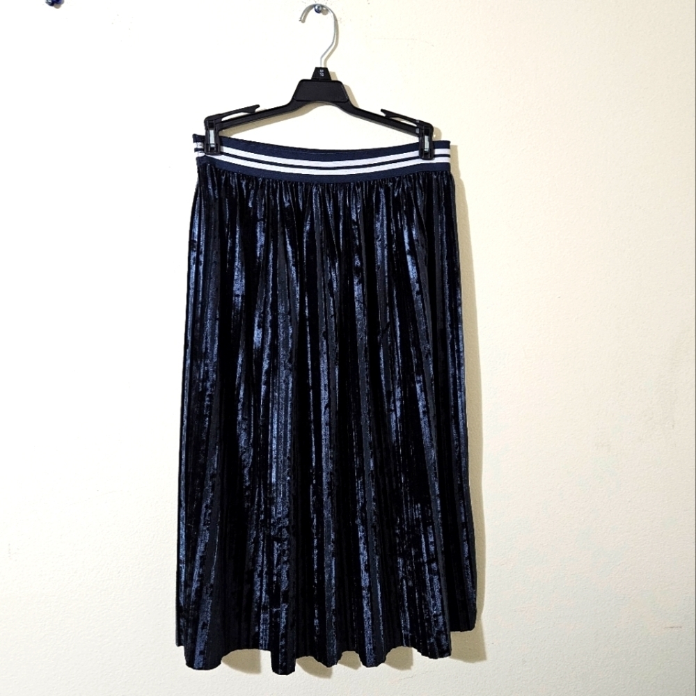 Zara Pleated Velvet Skirt